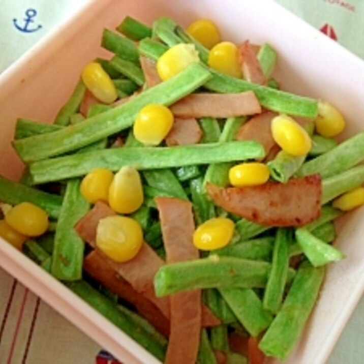 ささぎとハムのバター醤油炒め レシピ 作り方 By Tommeg12 楽天レシピ